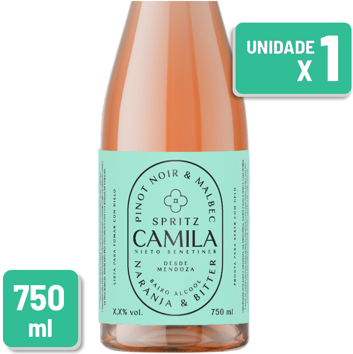 Bebida Mista Camila Cocktail Spritz Garrafa Vidro 750ml