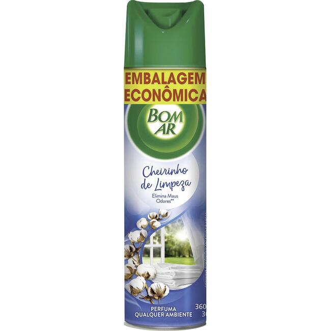 Desodorizador Aerossol Bom Ar Cheirinho de Limpeza 360ml