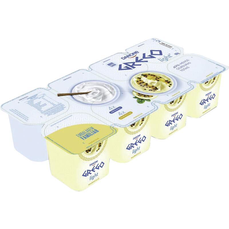 Iogurte Grego Danone Light Original e maracujá 800g