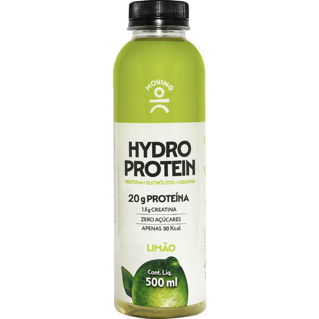 Suplemento Alimentar Líquido Limão Zero Açúcar Moving Hydro Protein Garrafa 500ml