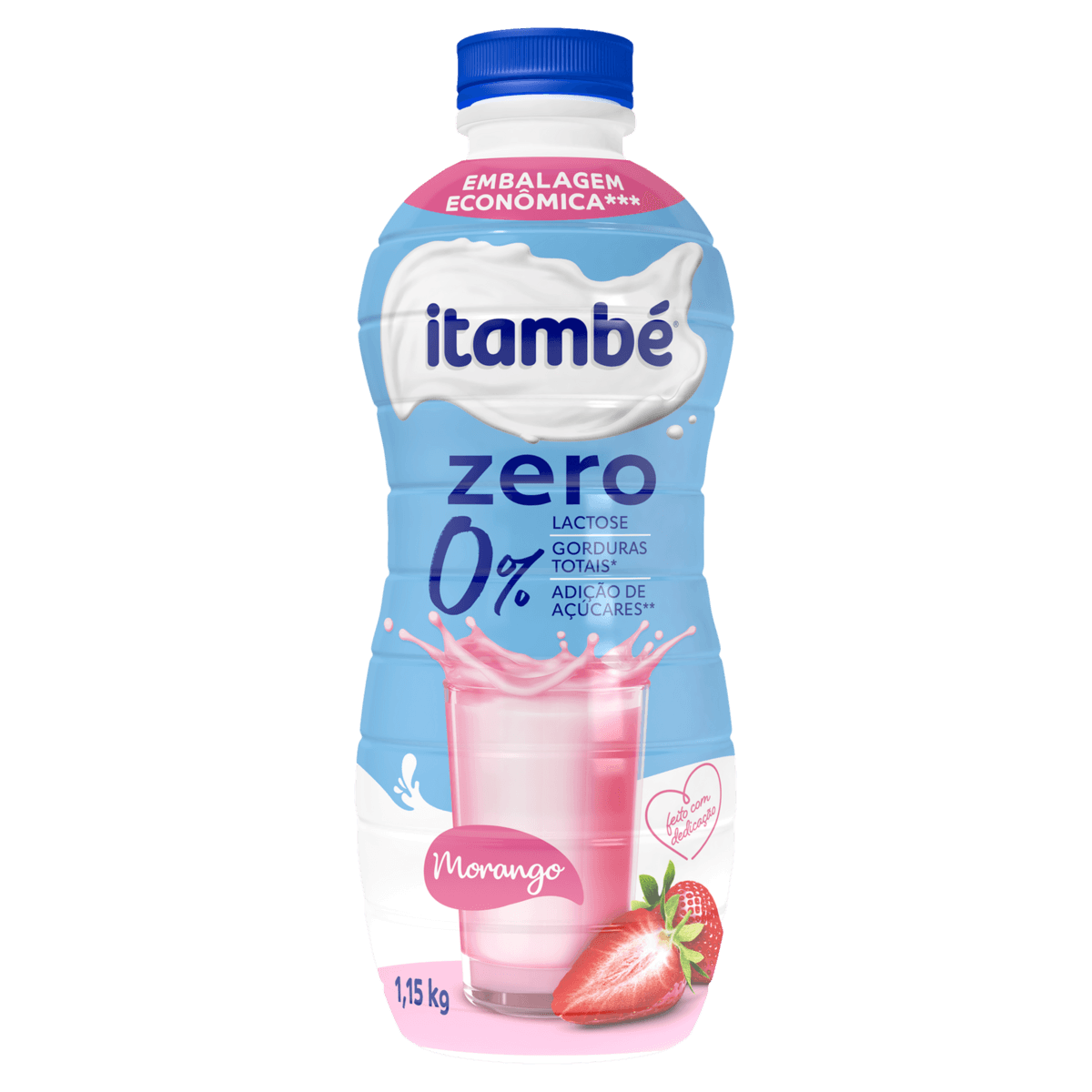 Iogurte Líquido Fit Zero Lactose Morango Itambé 1,15kg