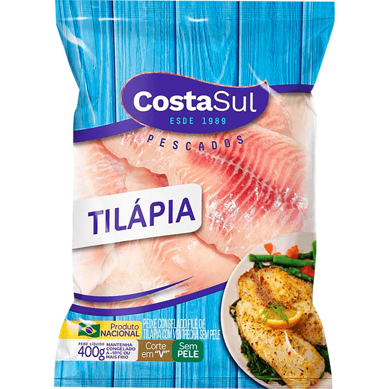 Filé de Peixe Tilápia Costa Sul Cong 400g