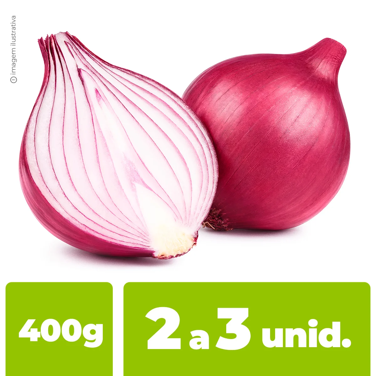 Cebola Roxa Nacional 400g (Aprox. 2 a 3 Unid)