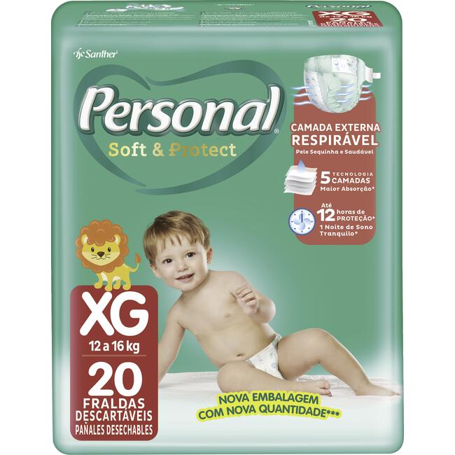 Fralda Descartável Personal Jumbo XG 20 un