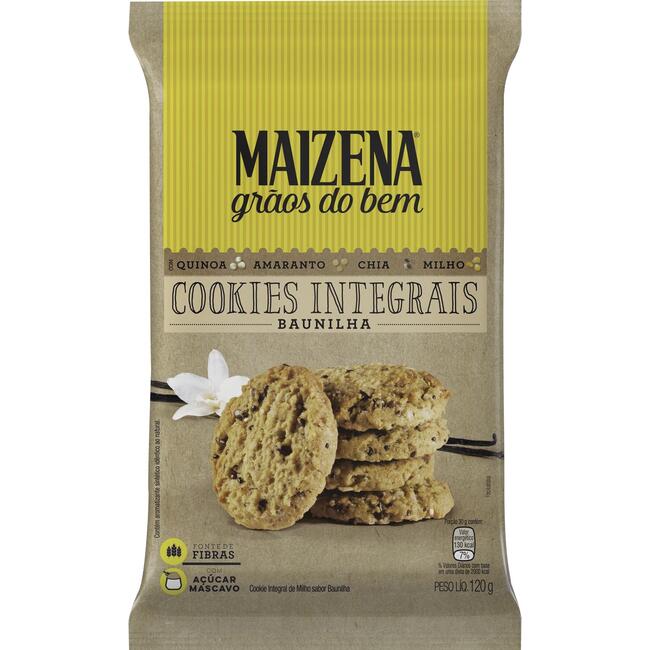 Biscoito Integral Cookies Maizena Baunilha 120g