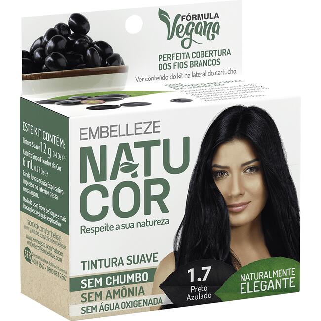 Tintura Natucor 1.7 Preto Azulado 1 kit
