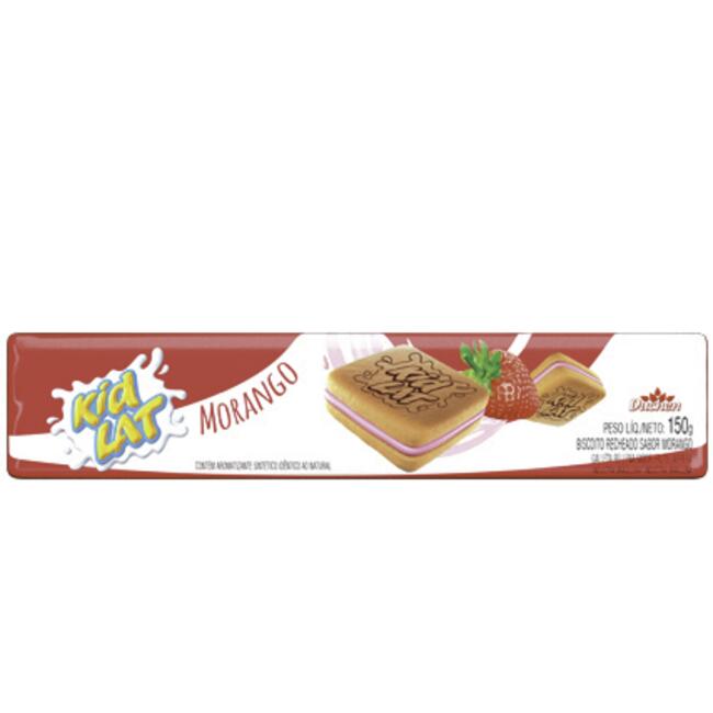 Biscoito Recheado Parmalat Kidlat Morango 150g