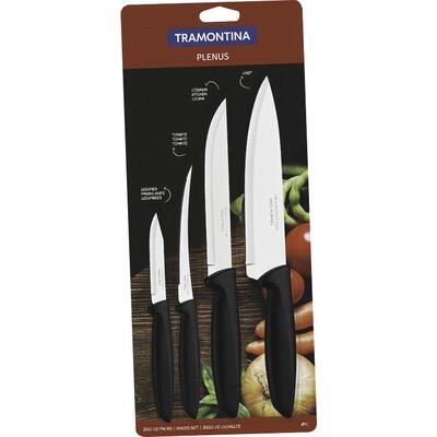 Jogo de Facas Tramontina Preto 4 pçs