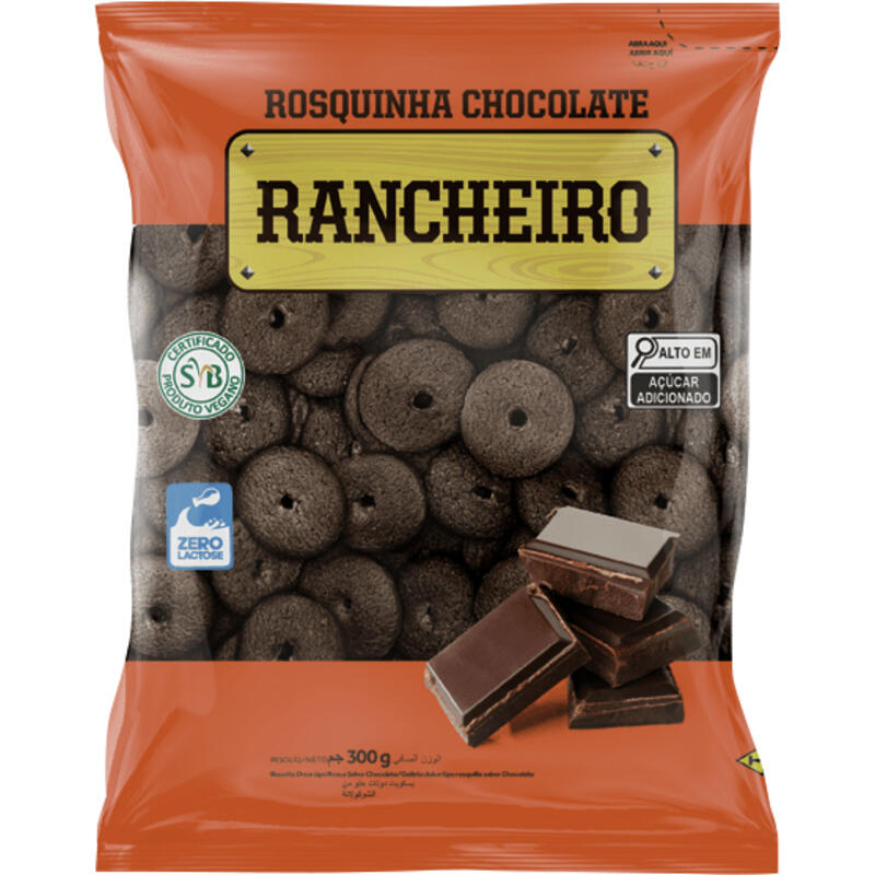Biscoito Rosquinha Rancheiro Chocolate 300g