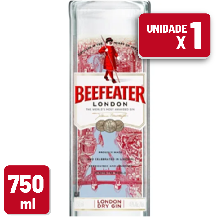 Gin Beefeater London Dry Garrafa Vidro 750ml