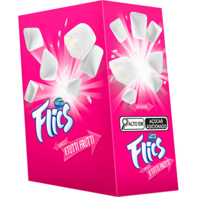 Chiclete Arcor Flics Blister Tutti-Frutti 208g