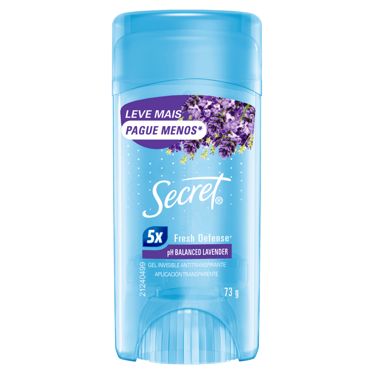 Desodorante SECRET Fresh Defense Feminino Ph Balanced Lavender Gel 73g Leve Mais Pague Menos