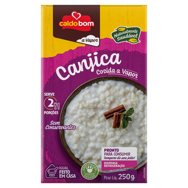 Canjica Caldo Bom 250g - Branca - Cozida a Vapor