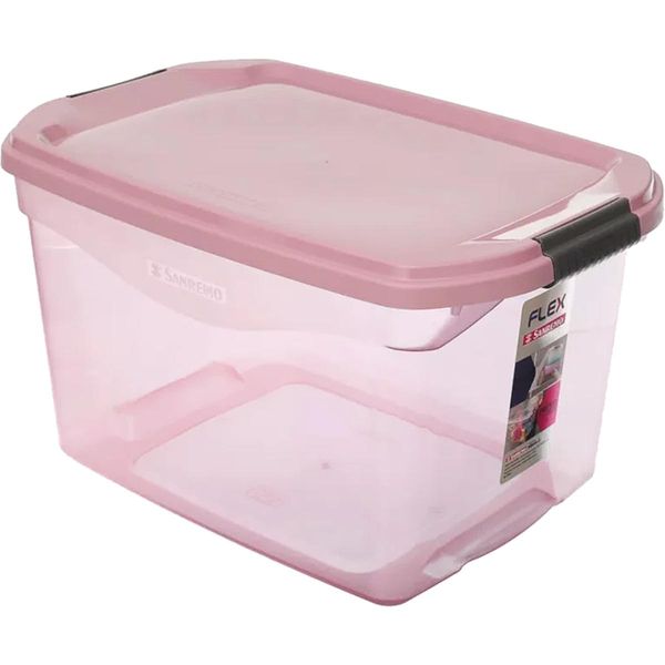 Caixa Organizadora Sanremo 29 Litros - Rosa - Ref. SR941/125