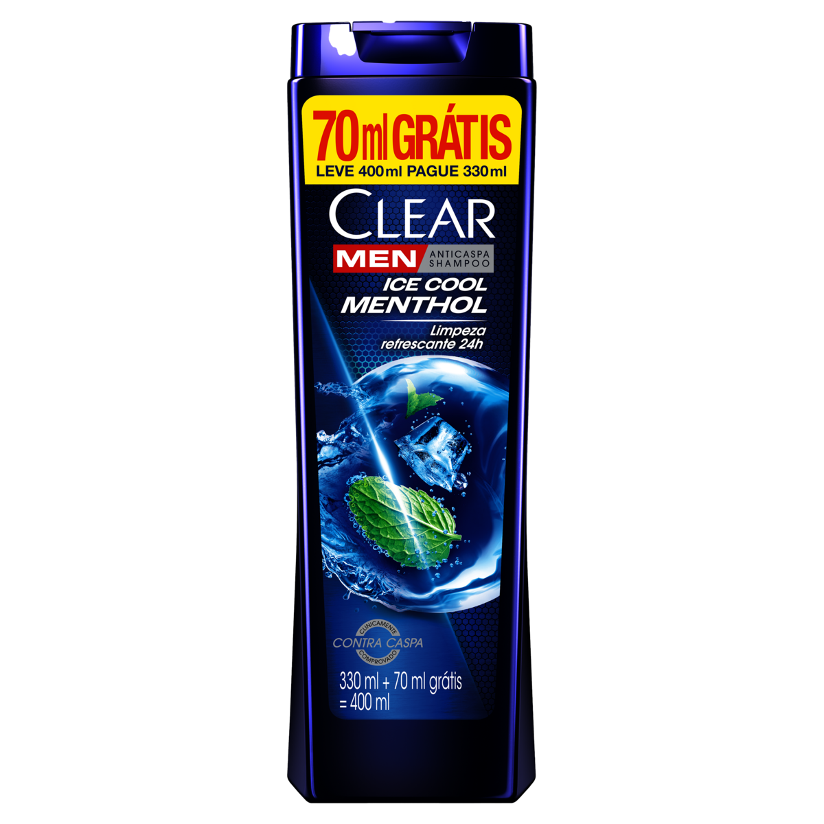 Shampoo Anticaspa Clear Men Ice Cool Menthol 400 ml