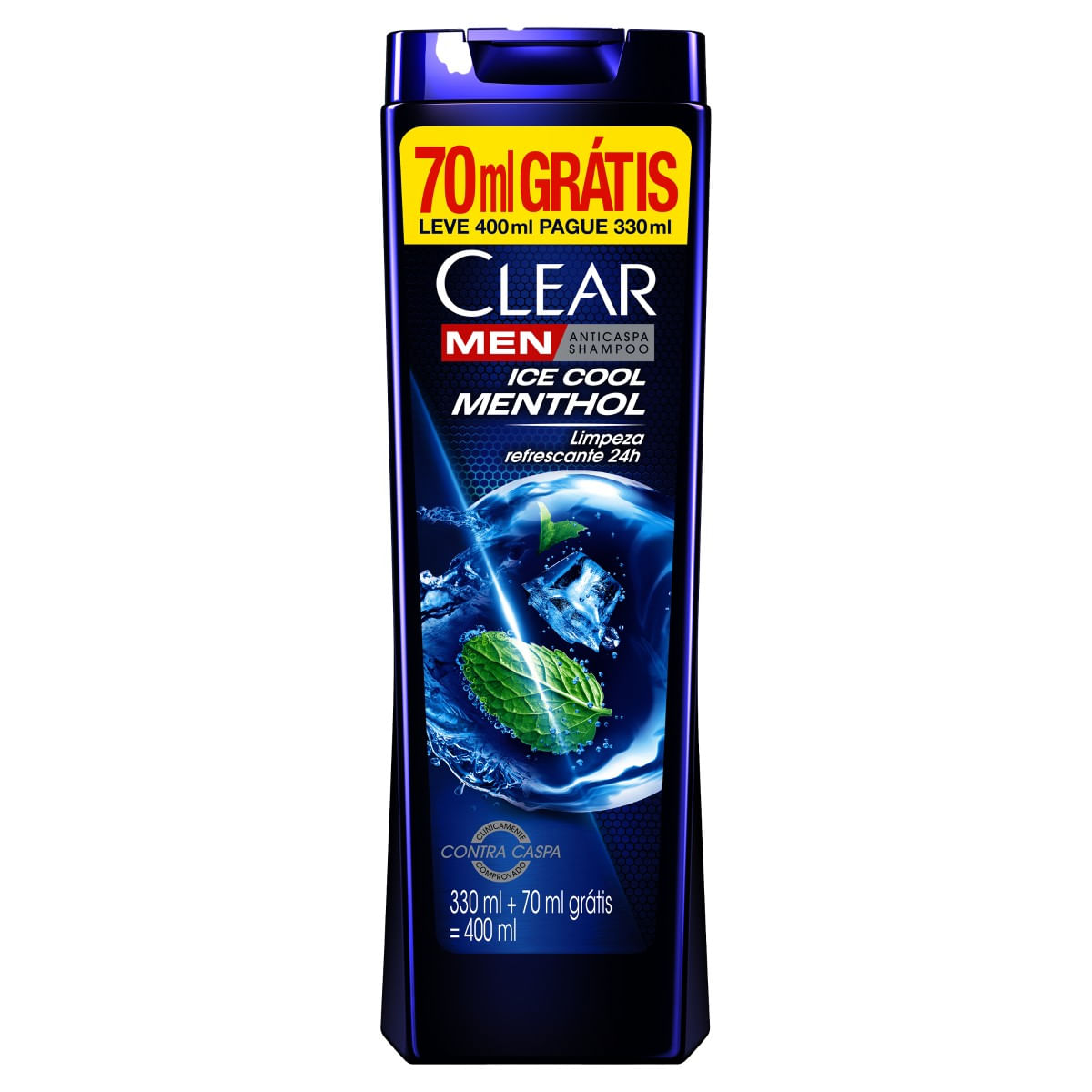 Shampoo Anticaspa Clear Men Ice Cool Menthol 400 ml