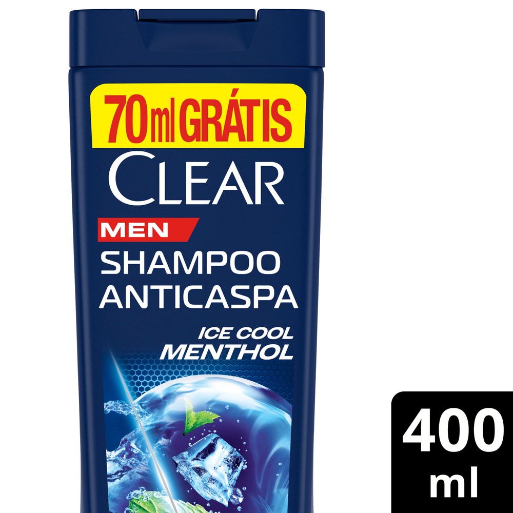 Shampoo Anticaspa Clear Men Ice Cool Menthol 400 ml