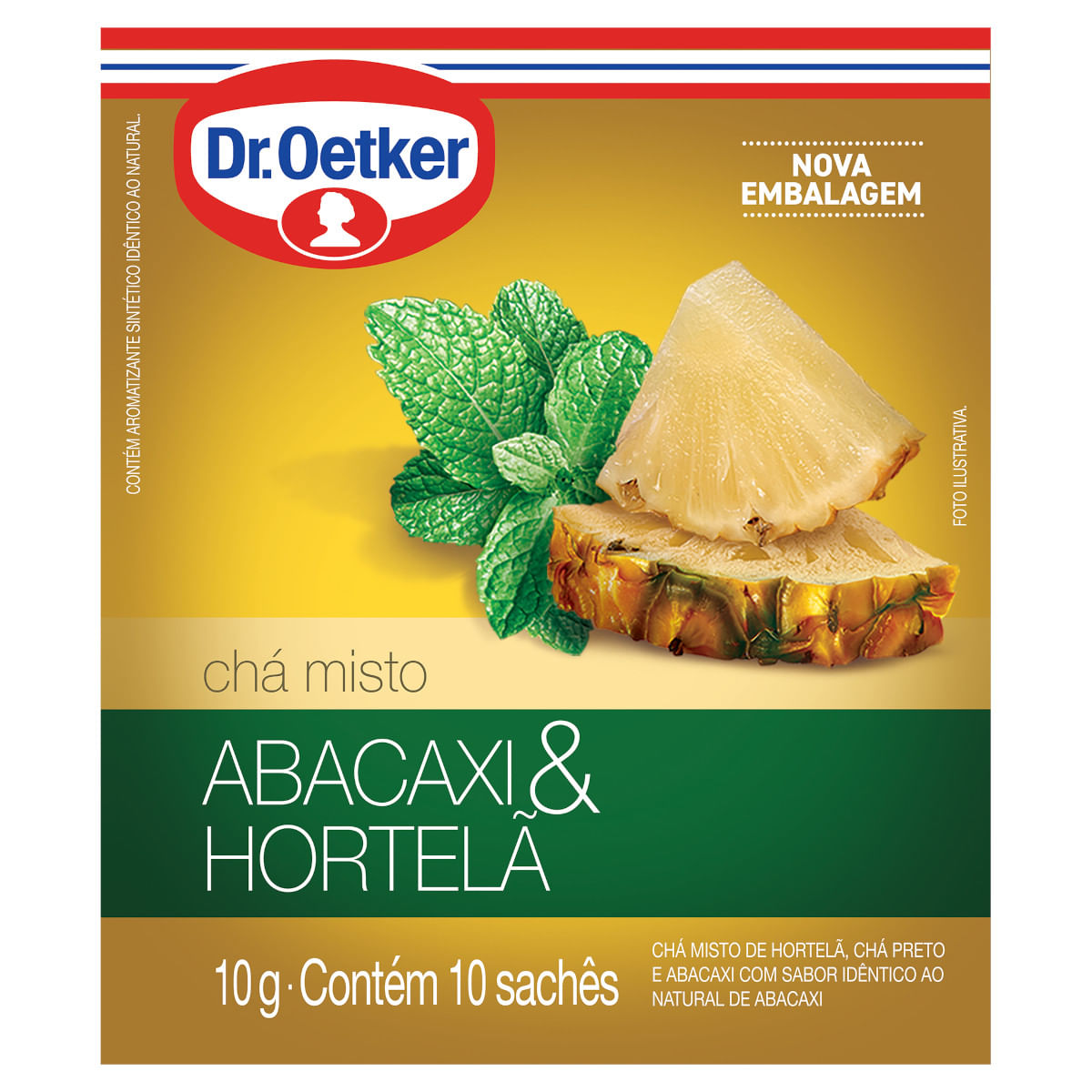 Chá DR OETKER Misto Abacaxi & Hortelã 10g