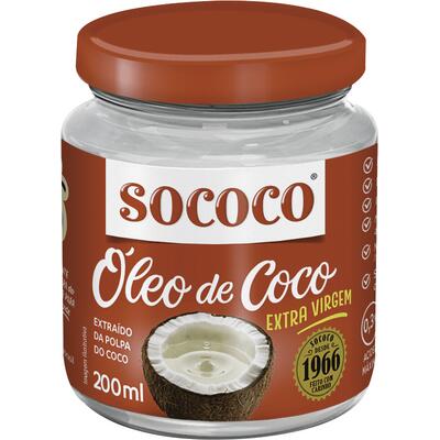 Óleo de Coco Sococo Extra virgem 200ml