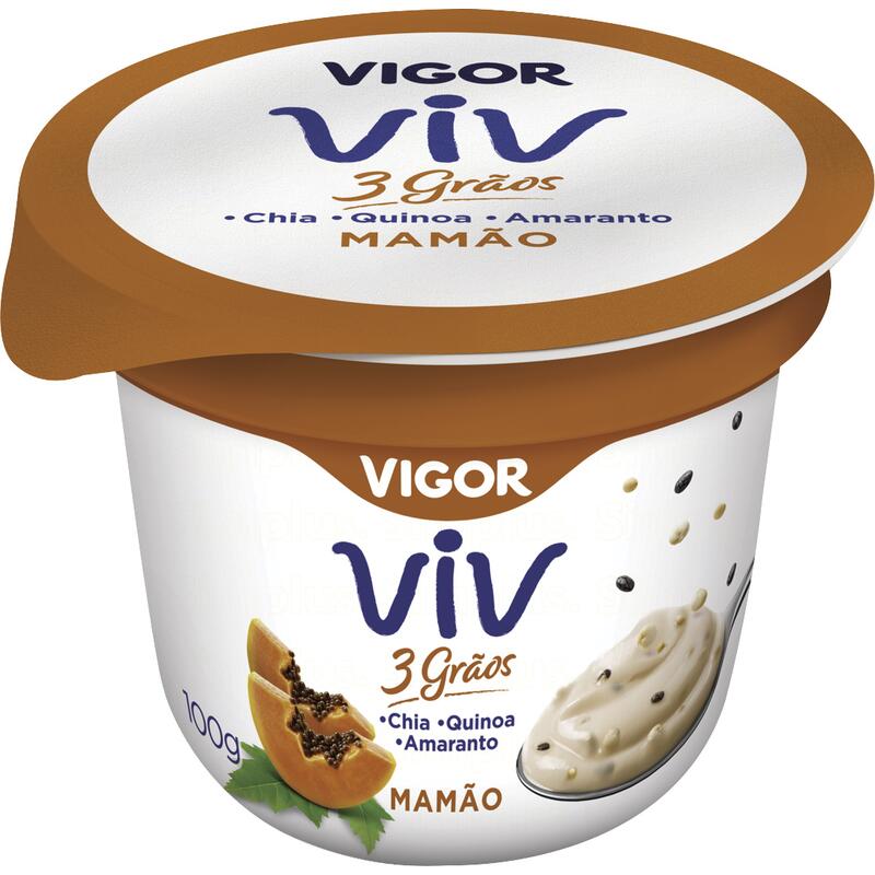 Iogurte 3 Grãos Vigor Mamão 100g