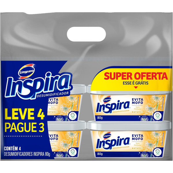 Evita Mofo INSPIRA Natural Leve 4 Pague 3 Unidades 80g cada