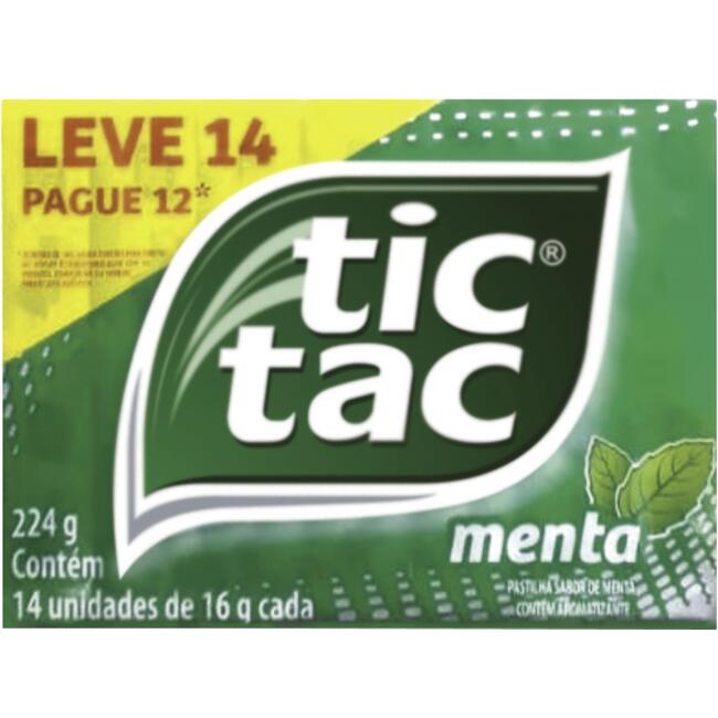 Pastilha Tic Tac Menta 14x16g