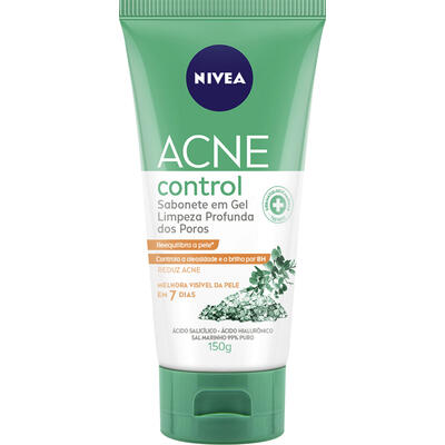 Sabonete Gel Limpeza Profunda dos Poros Facial Nivea Acne Control Bisnaga 150g