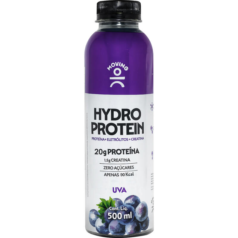 Suplemento Alimentar Líquido Uva Zero Açúcar Moving Hydro Protein Garrafa 500ml