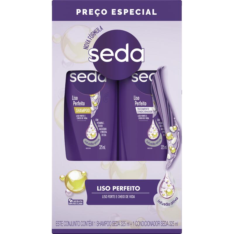 kit Seda Shampoo + Condicionador Liso Perfeito