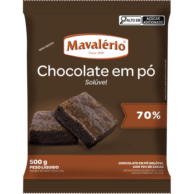 Chocolate em Pó Mavalério 70% Cacau 500g
