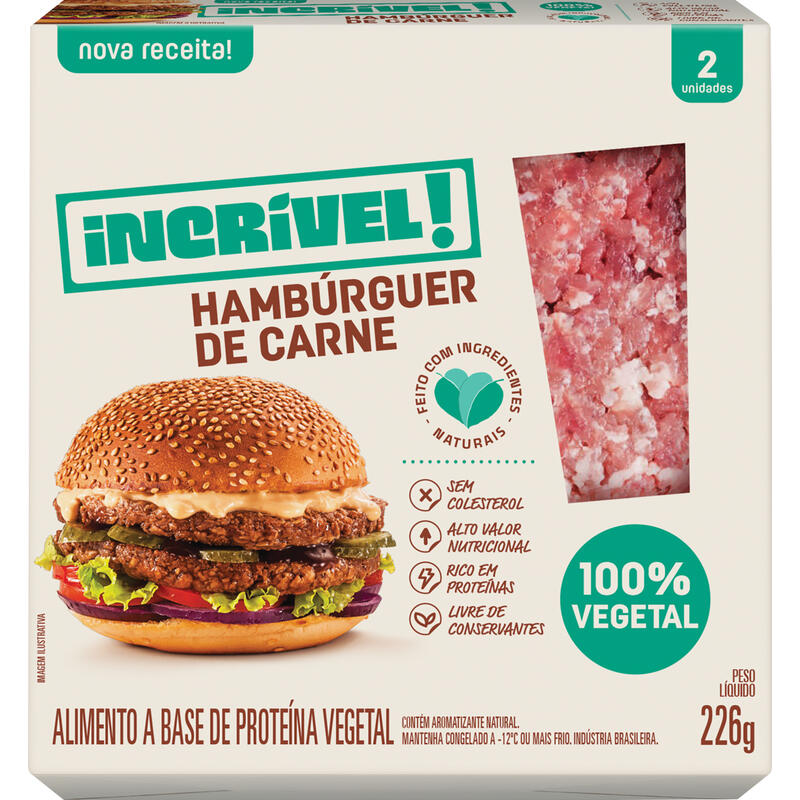 Hambúrguer de Ervilha Incrível Sabor de Carne 226g