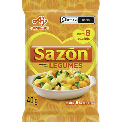 Tempero para Legumes Sazón Pacote 40g 8 Unidades