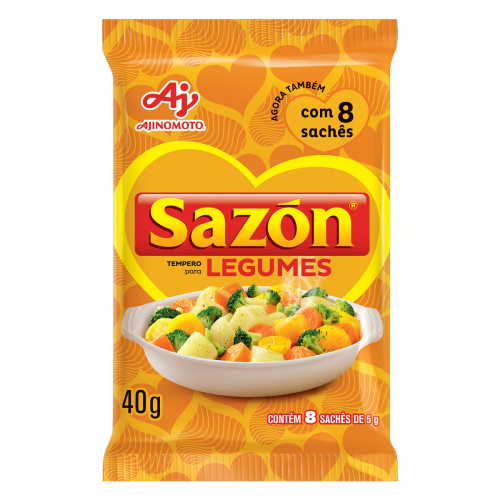 Tempero para Legumes Sazón Pacote 40g 8 Unidades