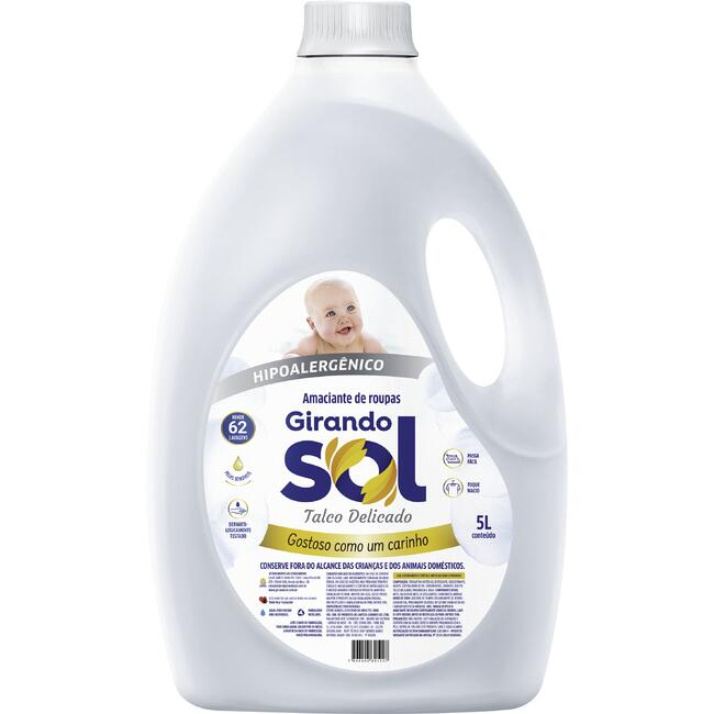Amaciante para Roupas Girando Sol Hipoalergênico 5L