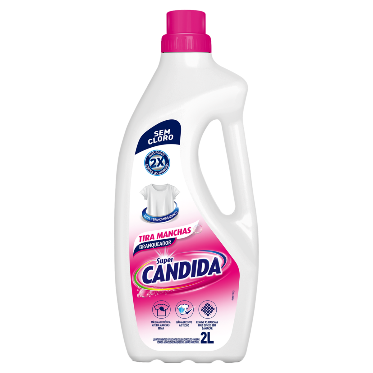 Tira-Manchas Líquido Roupas Brancas Super Candida Frasco 2l
