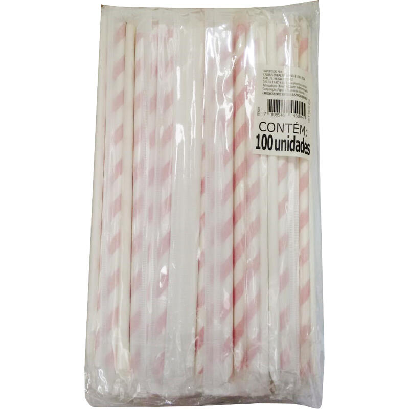 Canudo de Papel Cromus 100 un