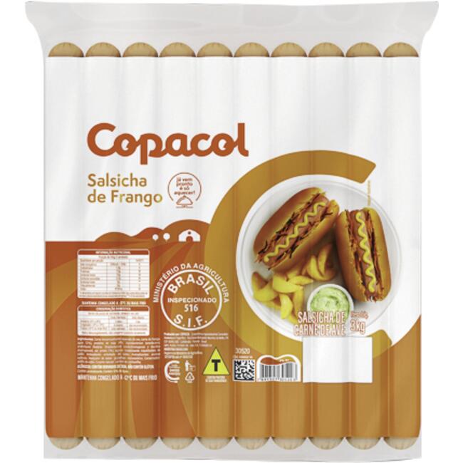 Salsicha de Frango Copacol Congelada 3kg