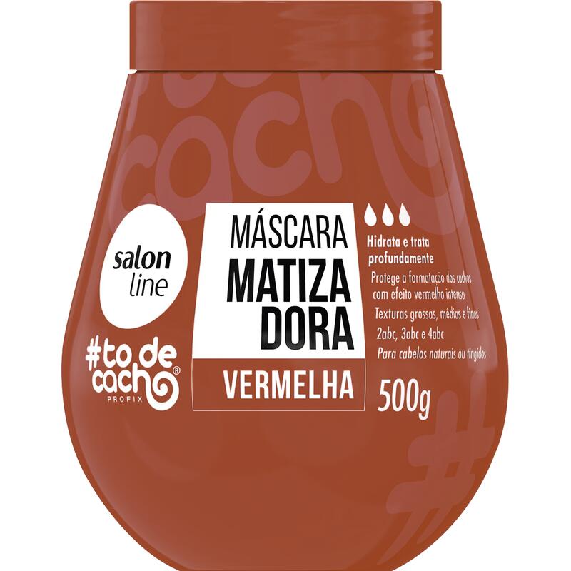 Máscara Capilar Matizadora Salon Line Vermelha 500g