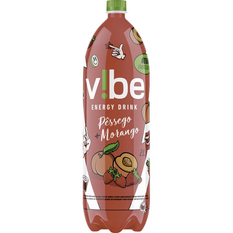 Energético Vibe Pêssego e Morango 2L