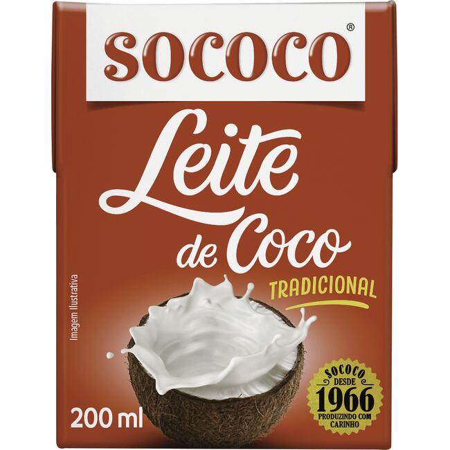 Leite de Coco Tradicional Sococo Caixa 200ml