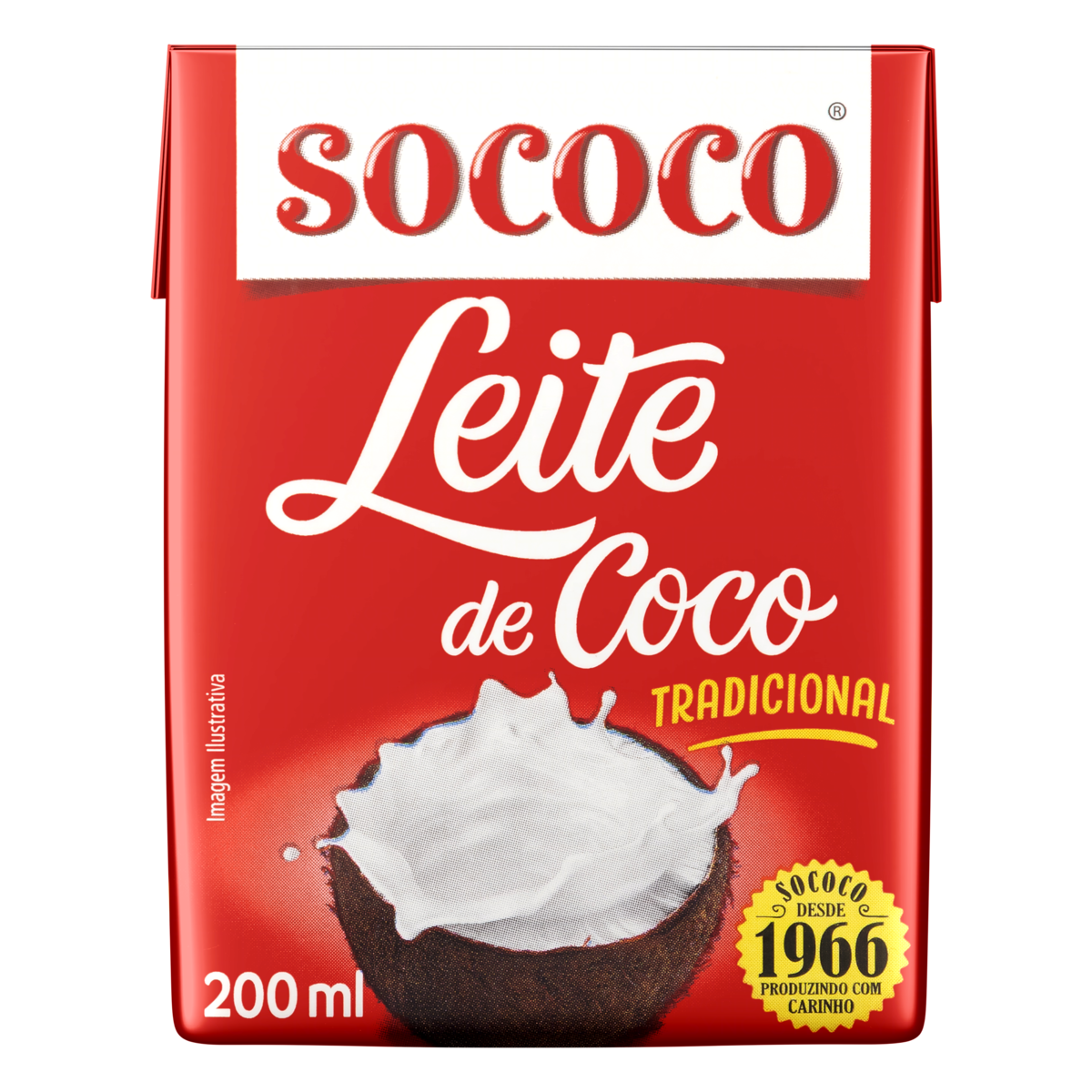 Leite de Coco Tradicional Sococo Caixa 200ml