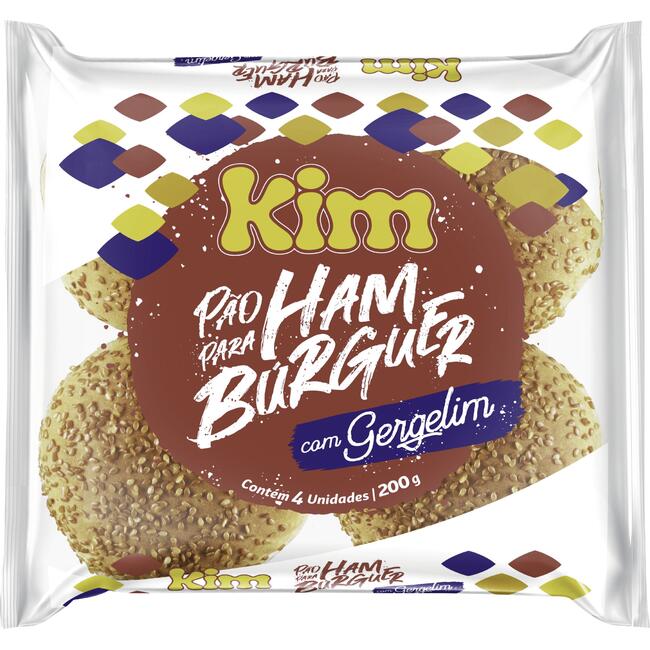 Pão de Hambúrguer Kim Com gergelim 200g