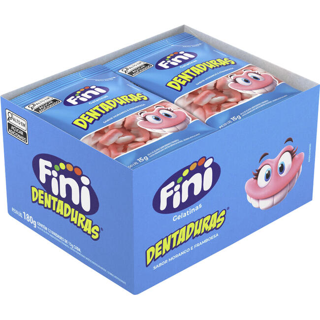 Bala de Gelatina Fini Dentaduras 12x15g