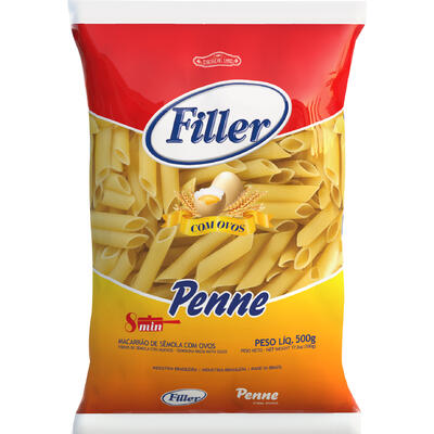 Macarrão de Sêmola com Ovos Filler Penne 500g