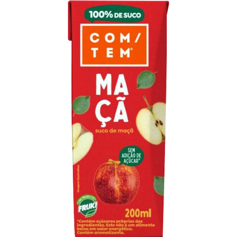 Suco COM/TEM 100% Maçã 200ml