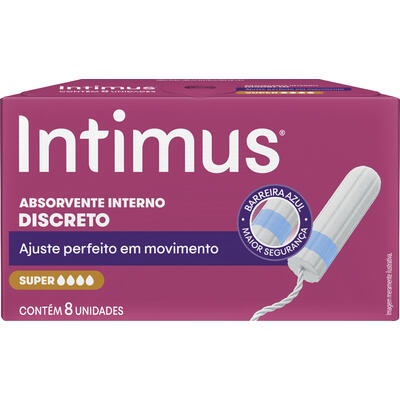 Absorvente sem Abas Extra Suave Intimus Tripla Proteção Pacote 8 Unidades