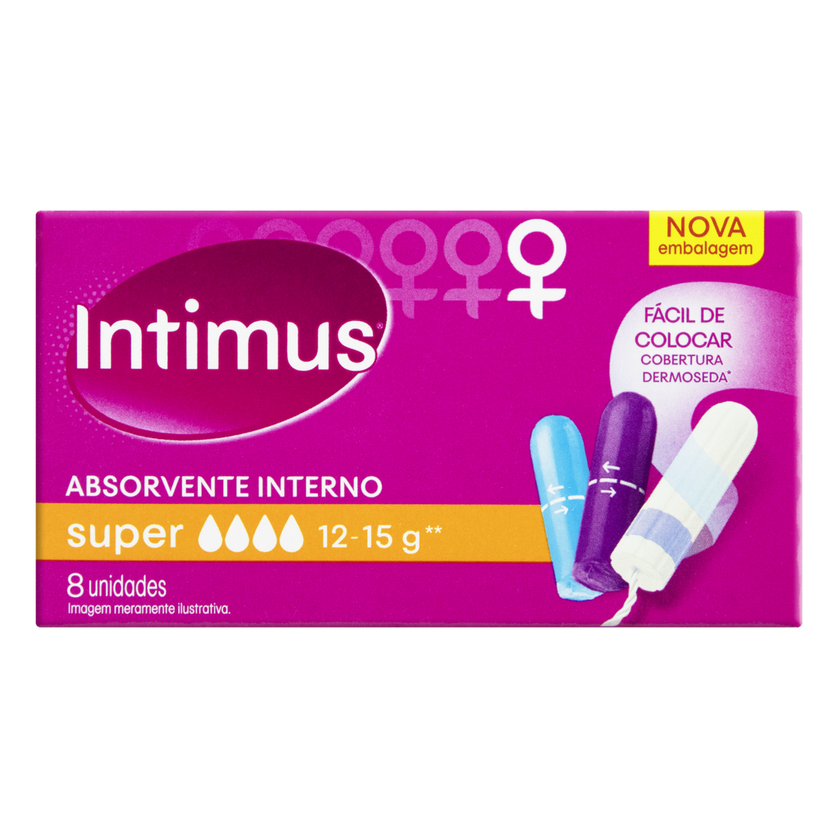 Absorvente sem Abas Extra Suave Intimus Tripla Proteção Pacote 8 Unidades