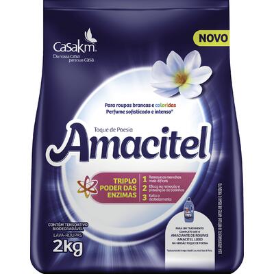 Lava Roupas em Pó Amacitel Toque de Poesia 2kg