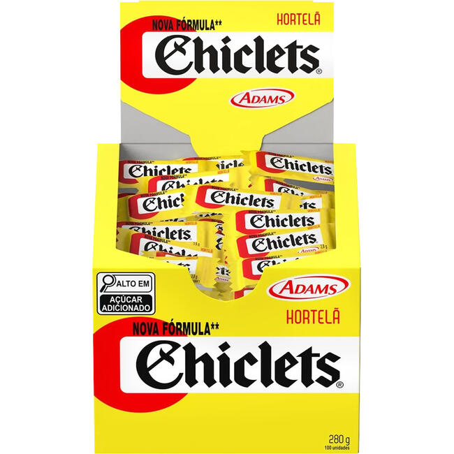 Chiclete Adams Chiclets Hortelã 100 un