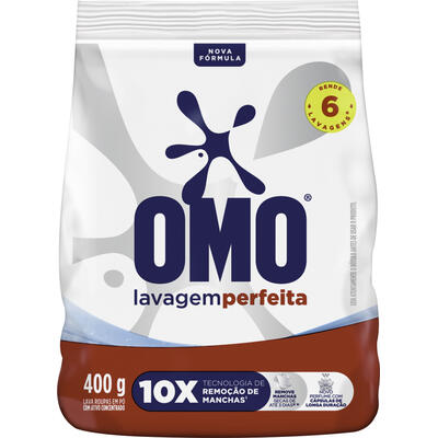 Lava Roupas em Pó Omo Lavagem Perfeita 400g